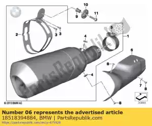 bmw 18518394884 tapa para sistema de escape - Lado inferior