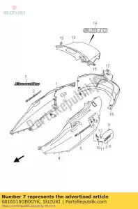 suzuki 6816510GB0GYK emblème, 