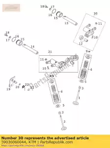 ktm 59036060044 rocker arm intake cpl. l=50m - Bottom side