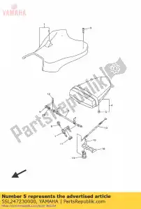 yamaha 5SL247230000 amortecedor, assento - Lado inferior