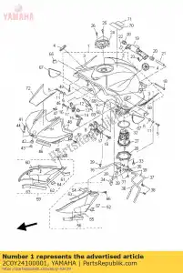 yamaha 2C0Y24100001 fuel tank comp. - Bottom side