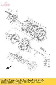 yamaha 50CE63210000 plaque, friction - La partie au fond