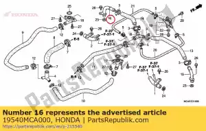 honda 19540MCA000 pipe comp., l. bypass - Bottom side