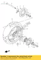 6411117E111ZV, Suzuki, rear,wheel suzuki gsx r 750 1100 1995 1996 1997 1998, New