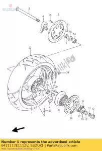 suzuki 6411117E111ZV rueda trasera - Lado inferior