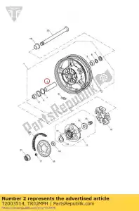 triumph T2003514 roue d'entretoise - La partie au fond