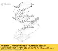 1B006953000G02, Piaggio Group, geschilderde voetsteun     , Nieuw