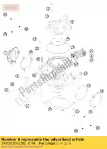 ktm 54830306100 cylinder head 300 '3003 - Bottom side