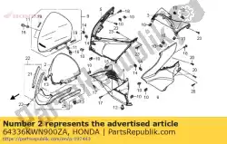 Ici, vous pouvez commander le panneau, fr. Mètre * nh1 * (nh1 noir) auprès de Honda , avec le numéro de pièce 64336KWN900ZA: