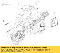 62431300BL, Piaggio Group, Autocollant 