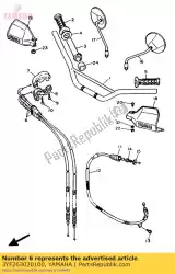 Aqui você pode pedir o conjunto do cabo do acelerador em Yamaha , com o número da peça 3YF263020100: