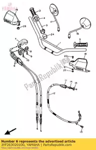 Yamaha 3YF263020100 conjunto do cabo do acelerador - Lado inferior