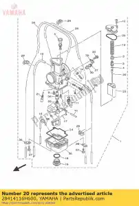 yamaha 28414116H600 agulha - Lado inferior