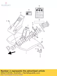 suzuki 9452719C00 moldagem, medidor - Lado inferior