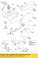 52338161000, KTM, Tanque adicional l / s 125-380'99 ktm egs exc mxc sx 125 200 250 300 380 400 520 1999 2000 2001 2002, Nuevo