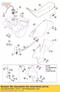 ktm 52338161000 dodatkowy zbiornik l / s 125-380'99 - Dół