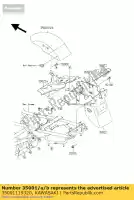 35001119320, Kawasaki, fender-assy-front, bla kawasaki er 500 5, Nieuw