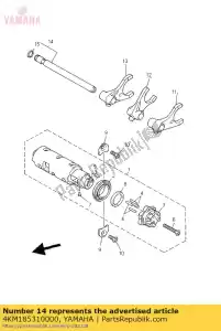 yamaha 4KM185310000 dr??ek, prowadnica wide? zmiany biegów 1 - Dół