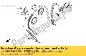 honda 14546MAL600 guide comp. b, cam chain - Bottom side