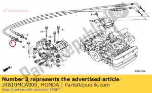 honda 24810MCA000 cable comp., reversa - Lado inferior