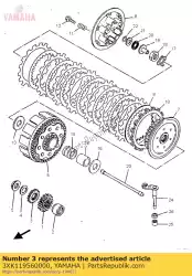 Aquí puede pedir engranaje, mando del gobernador de Yamaha , con el número de pieza 3XK119560000: