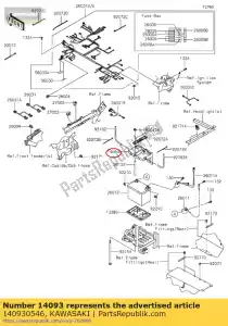 kawasaki 140930546 01 couvercle, batterie - La partie au fond