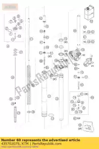 ktm 43570207S braçadeira de eixo l / s cpl. usd 43 04 - Lado inferior