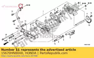 honda 15670HN8000 comp. de tubería, retorno de aceite - Lado inferior