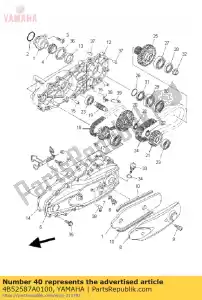 yamaha 4B52587A0100 houder, remslang - Onderkant