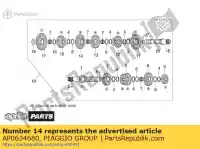 AP0634680, Piaggio Group, 3rd wheel gear aprilia  caponord etv normal and r rst rsv rsv tuono sl sl falco 1000 1998 1999 2000 2001 2002 2003 2004 2005 2006 2007 2008 2009, New