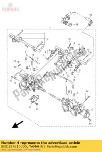 yamaha 8GC137610000 injector assy - Onderkant