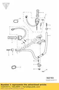 triumph T2043473 handlebars - Bottom side