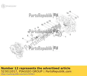 Piaggio Group 523012017 podk?adka barkowa 1,7 mm - Dół