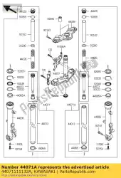 Here you can order the damper-assy,fork,rh,s. Bl er650 from Kawasaki, with part number 44071111132A: