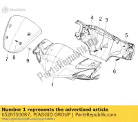 65283500R7, Piaggio Group, Couvercle de guidon avant     , Nouveau