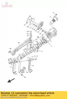 1P6E47380000, Yamaha, protezione, silenziatore 3 yamaha  tt r 50 2007 2008 2009 2010 2011 2012 2013 2014 2015 2016 2017 2018 2019 2020 2021, Nuovo