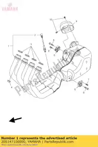 yamaha 20S147100000 uitlaatdemper 1 - Onderkant