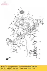 yamaha B672411000P0 serbatoio carburante comp. - Il fondo