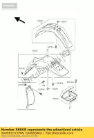 560081073MW, Kawasaki, Borsa, attrezzo, nero kdx200-h5 kawasaki kdx 200 1999 2000 2001 2002 2003, Nuovo