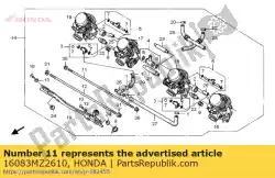 Ici, vous pouvez commander le aucune description disponible pour le moment auprès de Honda , avec le numéro de pièce 16083MZ2610: