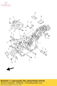 Yamaha 5JX211102000 frame comp. - Onderkant