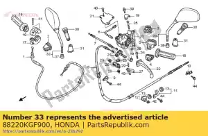 honda 88220KGF900 mirror comp., l. - Bottom side