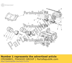 Aprilia CM268801, Cat.a de pistão completo, OEM: Aprilia CM268801