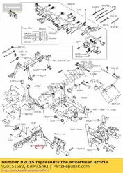 Ici, vous pouvez commander le écrou auprès de Kawasaki , avec le numéro de pièce 920151683: