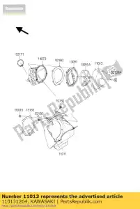 Kawasaki 110131264 filtro de elemento de ar kx125-k4 - Lado inferior