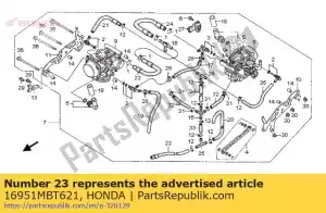 Honda 16951MBT621 tubo comp., (b) - Lado inferior