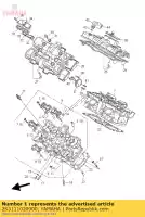 2S3111020900, Yamaha, conjunto de cabeça de cilindro yamaha vmx 1700 2009 2010 2011 2012 2015 2016, Novo