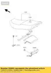 Ici, vous pouvez commander le cuir, assise, noir auprès de Kawasaki , avec le numéro de pièce 530031270MA: