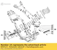 949527, Piaggio Group, Complete rh footrest gilera runner vx t uk race vxr pure jet sc sp e ch serie speciale 125 200 50 4 3, New