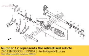 Honda 24612MGSD30 plaque, broche - La partie au fond